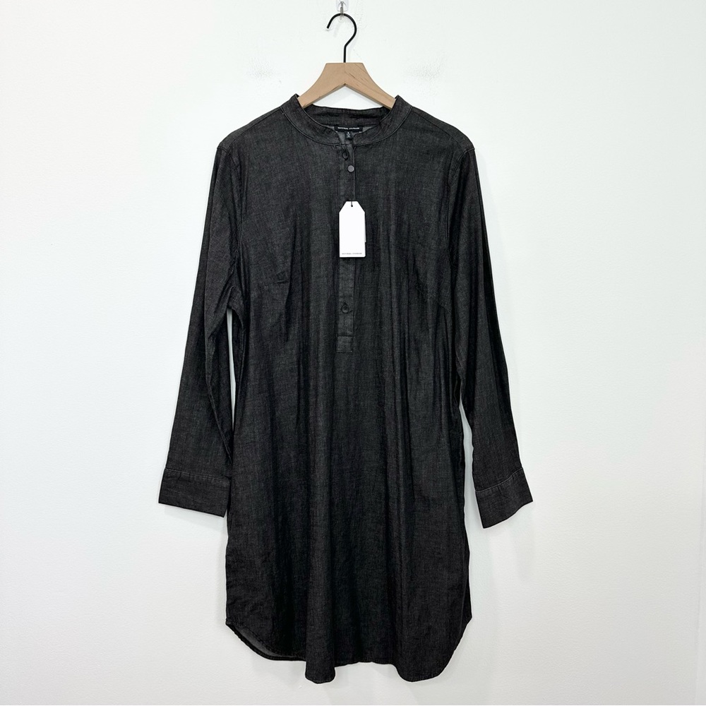 Universal Standard Hannah Denim Shirt Dress Black New